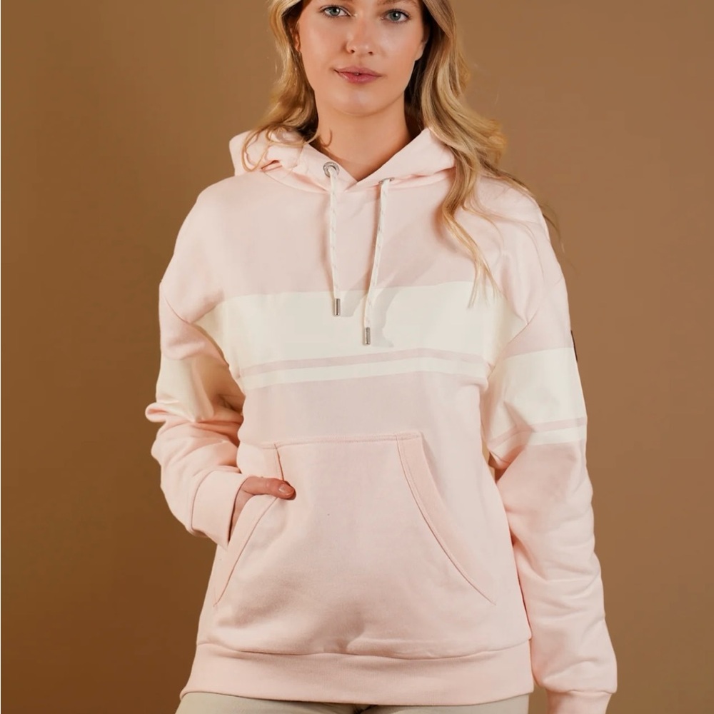 Wanakome Small Jimena Women's Pink Hoodie Pullover Cozy Kangaroo Pocket